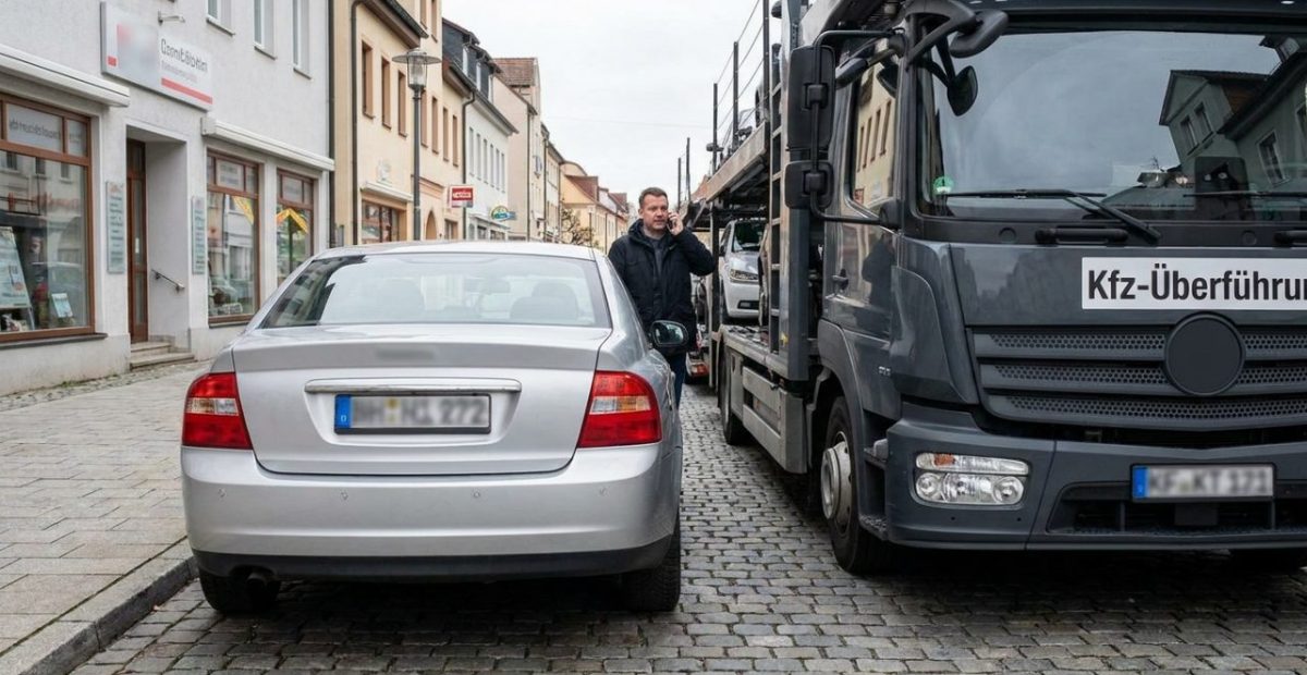 Unfall bei der Autoüberführung