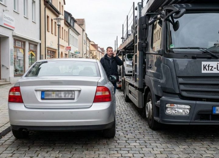 Unfall bei der Autoüberführung